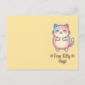 Cute Kawaii Cat Free Pup Hugz Pastel  Postkarte (Vorderseite)