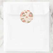 Cute Kawaii Cat Heart Book Pattern Runder Aufkleber (Tasche)