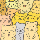 Cute Kawaii Cat Illustration Stickers Aufkleber (Vorderseite)