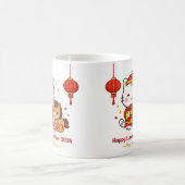 Cute Kawaii Cat Lunar New Year 2026 Mug Kaffeetasse (Mittel)