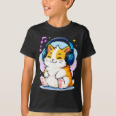 Cute Kawaii Cat Neko Funny Music Kitten Lover K-p  T-Shirt (Vorderseite)