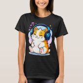 Cute Kawaii Cat Neko Funny Music Kitten Lover K-p T-Shirt (Vorderseite)