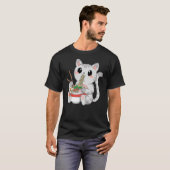 Cute Kawaii Cat Ramen Noodles Funny Anime Japanese T-Shirt (Vorne ganz)