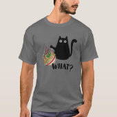 Cute Kawaii Cat "What?" Ramen Japanese Food Men, W T-Shirt (Vorderseite)
