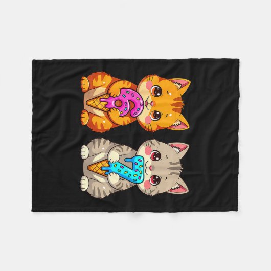Cute Kawaii Cats Neko 67 Drip Meme Funny Six Seven Fleecedecke (Vorderseite (Horizontal))