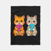 Cute Kawaii Cats Neko 67 Drip Meme Funny Six Seven Fleecedecke (Vorderseite)