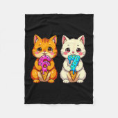 Cute Kawaii Cats Neko 67 Drip Meme Funny Six Seven Fleecedecke (Vorderseite)