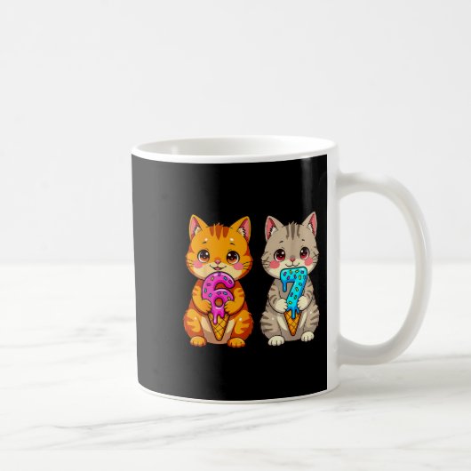 Cute Kawaii Cats Neko 67 Drip Meme Funny Six Seven Kaffeetasse (Rechts)