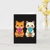 Cute Kawaii Cats Neko 67 Drip Meme Funny Six Seven Karte (Gelbe Blume)