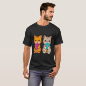 Cute Kawaii Cats Neko 67 Drip Meme Funny Six Seven T-Shirt (Vorne ganz)