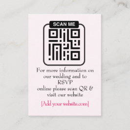 Cute Kawaii Cherry Couple Pink & Red Wedding  Begleitkarte