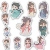Cute Kawaii Chibi Character Stickers Aufkleber (Vorderseite)
