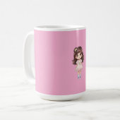Cute Kawaii Chibi Girl Mug Kaffeetasse (Vorderseite Links)