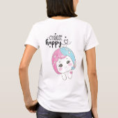 Cute Kawaii “Choose Happy” – Adorable Posi T-Shirt (Rückseite)