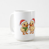 Cute Kawaii Christmas Ducks | Festive Holiday Kaffeetasse (Vorderseite Links)