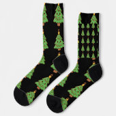 Cute Kawaii Christmas Tree Shirt • Cute Holiday Gi Socken (Linkes Detail)
