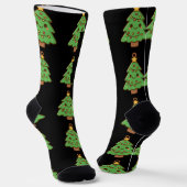 Cute Kawaii Christmas Tree Shirt • Cute Holiday Gi Socken (Gewinkelt)