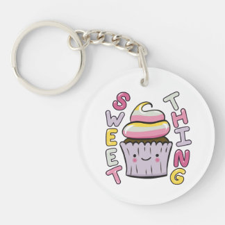 Cute Kawaii Cupcake with Text Schlüsselanhänger