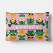 Cute Kawaii Customizable Pot Plant Print Zubehörtasche (Vorderseite)