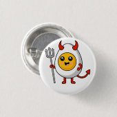Cute Kawaii Deviled Egg Button (Vorne & Hinten)