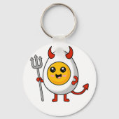 Cute Kawaii Deviled Egg Schlüsselanhänger (Vorderseite)