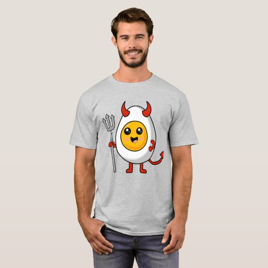 Cute Kawaii Deviled Egg T-Shirt (Vorne ganz)