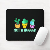Cute Kawaii Do Not Hug I'm Not A Hugger Cactus Mousepad (Mit Mouse)