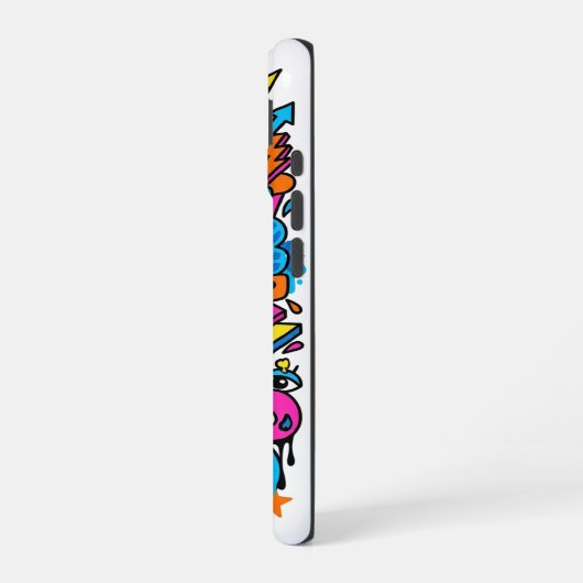 Cute Kawaii Drip Monster Pattern iPhone 16 case Hülle (Linke Seite)