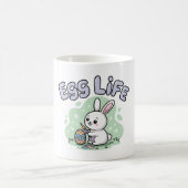 Cute Kawaii Egg Life Easter Bunny Illustration Kaffeetasse (Mittel)
