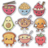 Cute Kawaii Food  Aufkleber (Vorderseite)