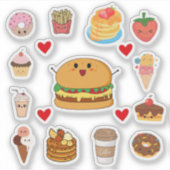 Cute Kawaii Food Stickers Aufkleber (Vorderseite)