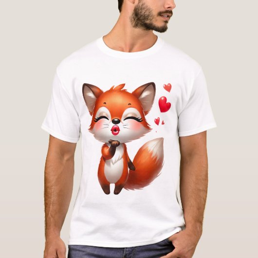Cute Kawaii Fox – Adorable Cartoon Fox T-Shirt (Vorderseite)
