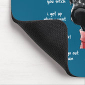 Cute Kawaii Funny Black Pug Dog Rules Men Women Ki Mousepad (Ecke)