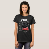 Cute Kawaii Funny Black Pug Dog Rules Men Women Ki T-Shirt (Vorne ganz)