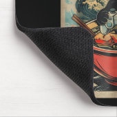 Cute Kawaii Gamer Cat Funny Ramen Retro Japanese C Mousepad (Ecke)