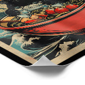 Cute Kawaii Gamer Cat Funny Ramen Retro Japanese C Poster (Ecke)