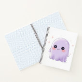 Cute Kawaii Ghost Notebook | Aesthetic Halloween Notizblock (Innenseite)
