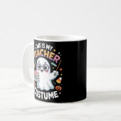 Cute Kawaii Ghost Teacher – Funny Halloween Class Kaffeetasse (Vorderseite Links)