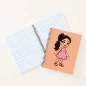 Cute Kawaii Girl Sticker Notizblock (Innenseite)