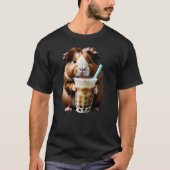 Cute Kawaii Guinea pig Drinking Boba Bubble Milk T T-Shirt (Vorderseite)