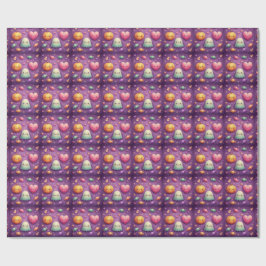 Cute Kawaii Halloween Wrapping Paper Geschenkpapier