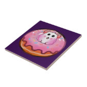 Cute Kawaii Hamster in Pink Frosted Donut Art Fliese (Seite)