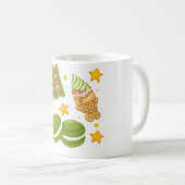 Cute Kawaii Hand-Drawn Matcha Sweets Kaffeetasse (VorderseiteRechts)