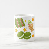 Cute Kawaii Hand-Drawn Matcha Sweets Kaffeetasse (Mittel)