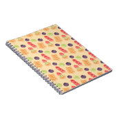 Cute Kawaii Hand-drawn Tanghulu Seamless Pattern Notizblock (Rechte Seite)