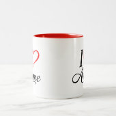 Cute Kawaii Heart Anime Zweifarbige Tasse (Mittel)