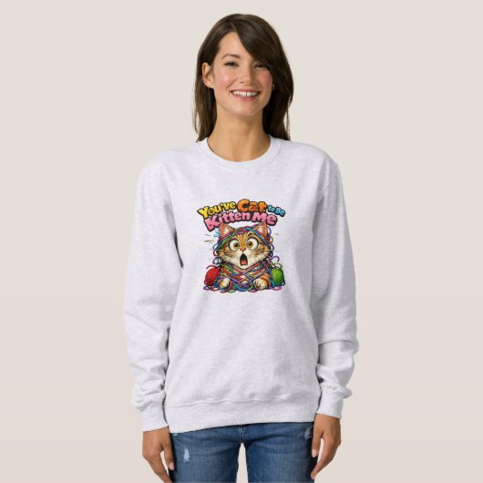 Cute Kawaii Kitten Cat Sweatshirt (Vorne ganz)