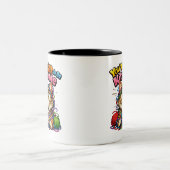 Cute Kawaii Kitten Cat Two-Tone Mug Zweifarbige Tasse (Mittel)