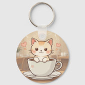 Cute Kawaii Kitten Keychain | keyring-gift idea Schlüsselanhänger (Rückseite)