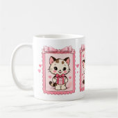 Cute Kawaii Kitten Love Mug Kaffeetasse (Links)